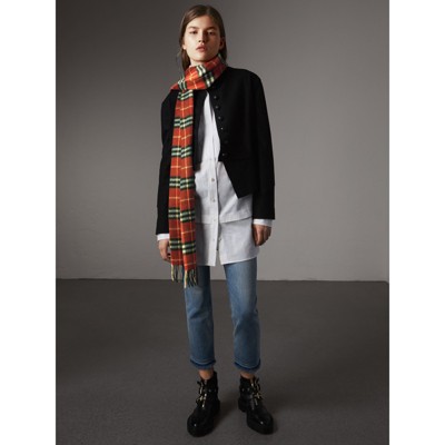 burberry red cashmere scarf