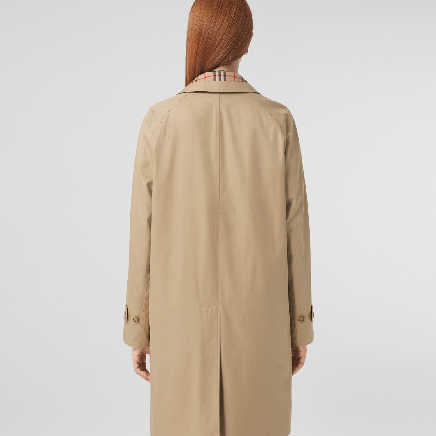 Car coat in gabardine di cotone (Miele) - Donna | Sito ufficiale Burberry®