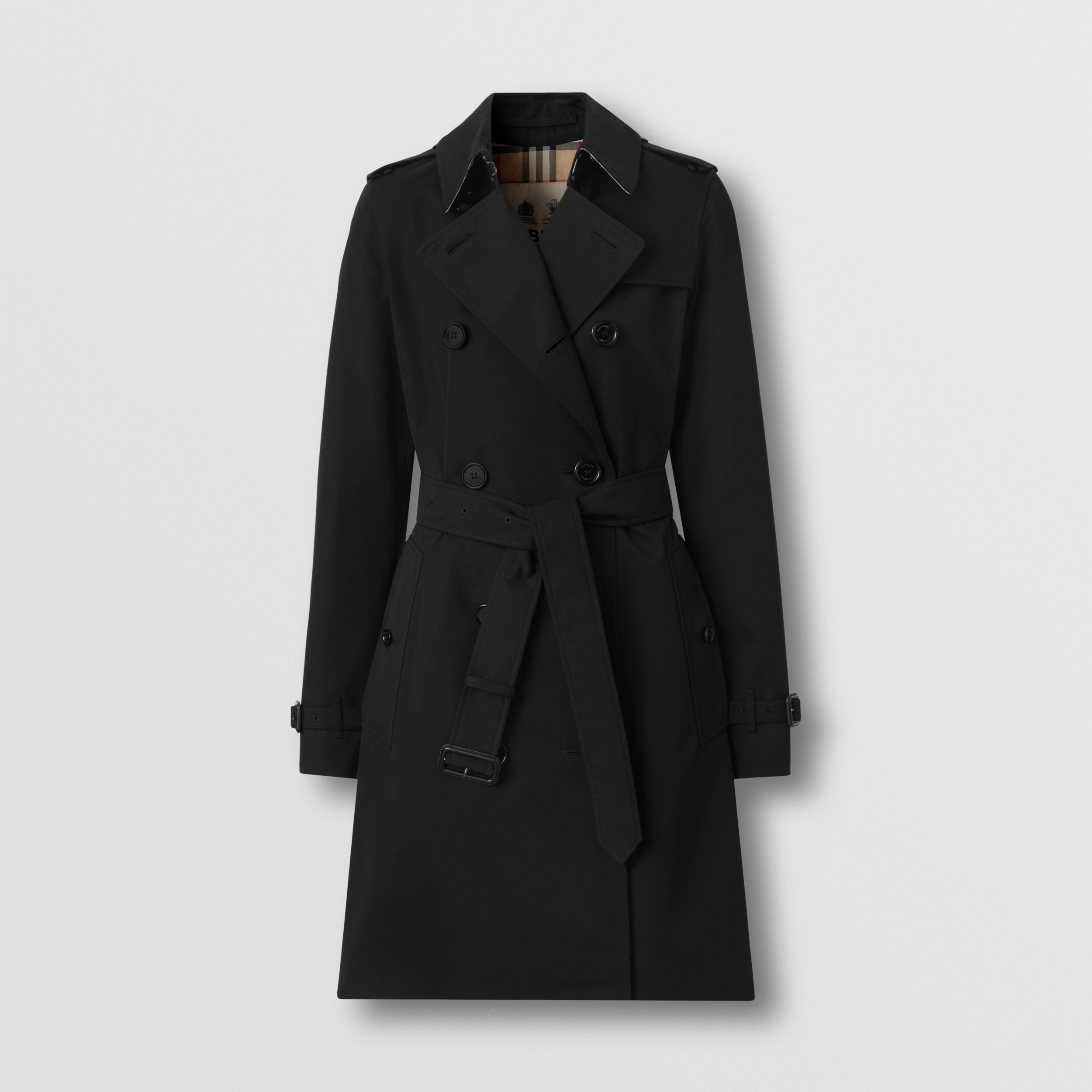 The Midlength Kensington Heritage Trench Coat in Black Women