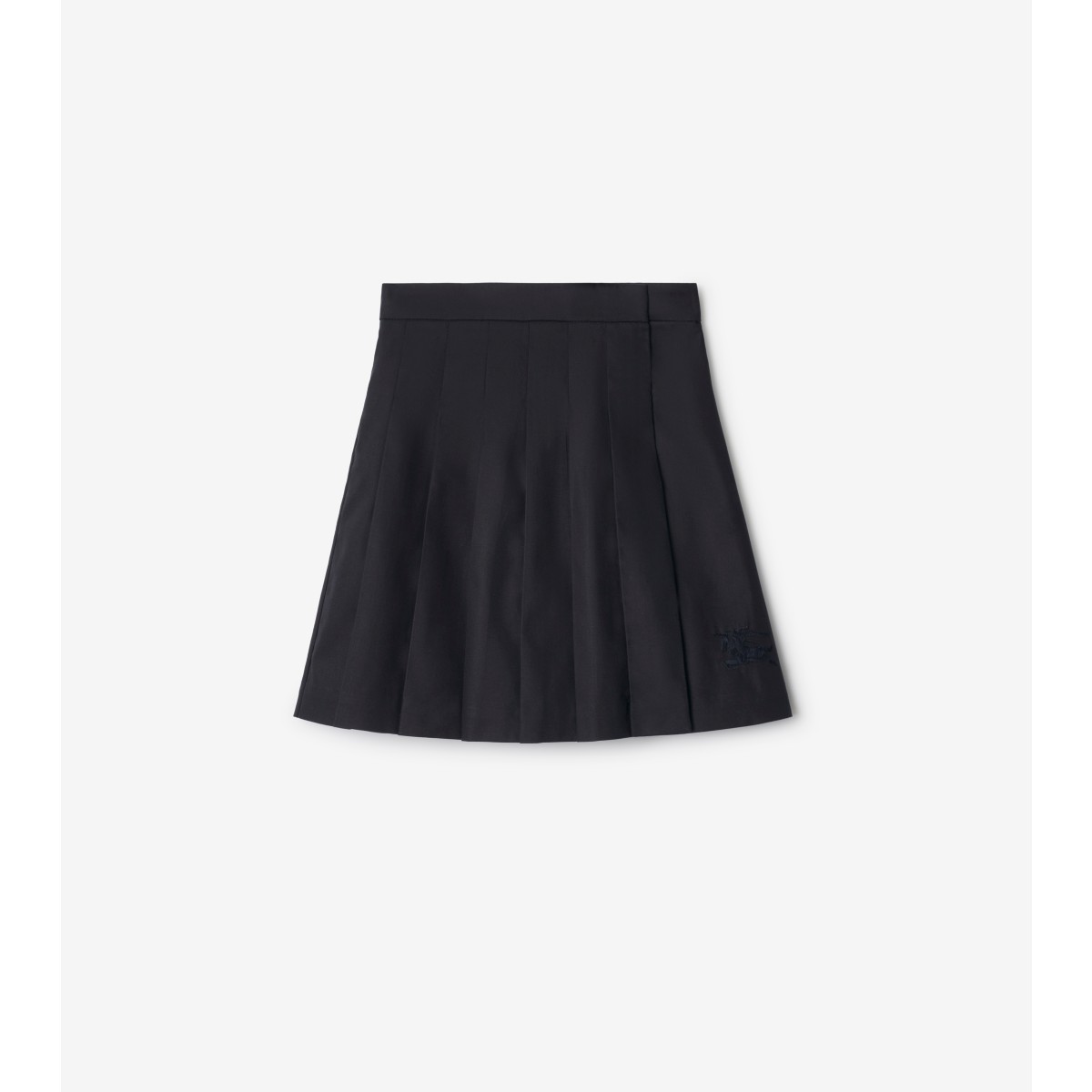  Embroidered Pleated Cotton Blend Skirt