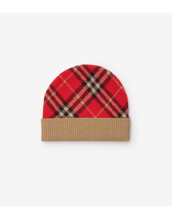 Check Wool Beanie