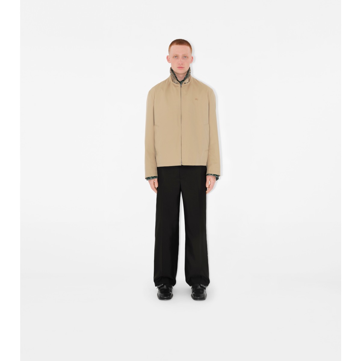  Check Gabardine Harrington Jacket