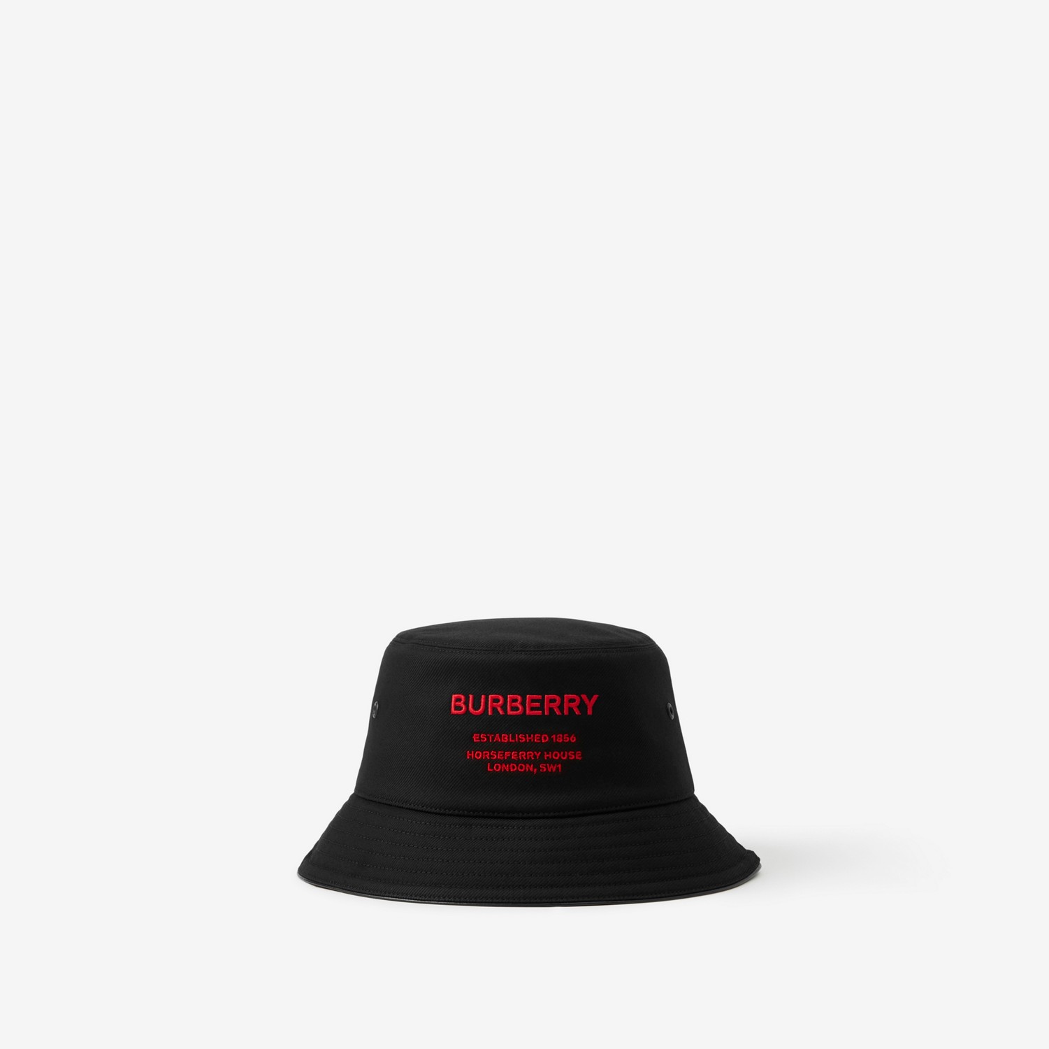 Cappello da pescatore in cotone con motivo Horseferry (Nero) | Sito ufficiale Burberry®