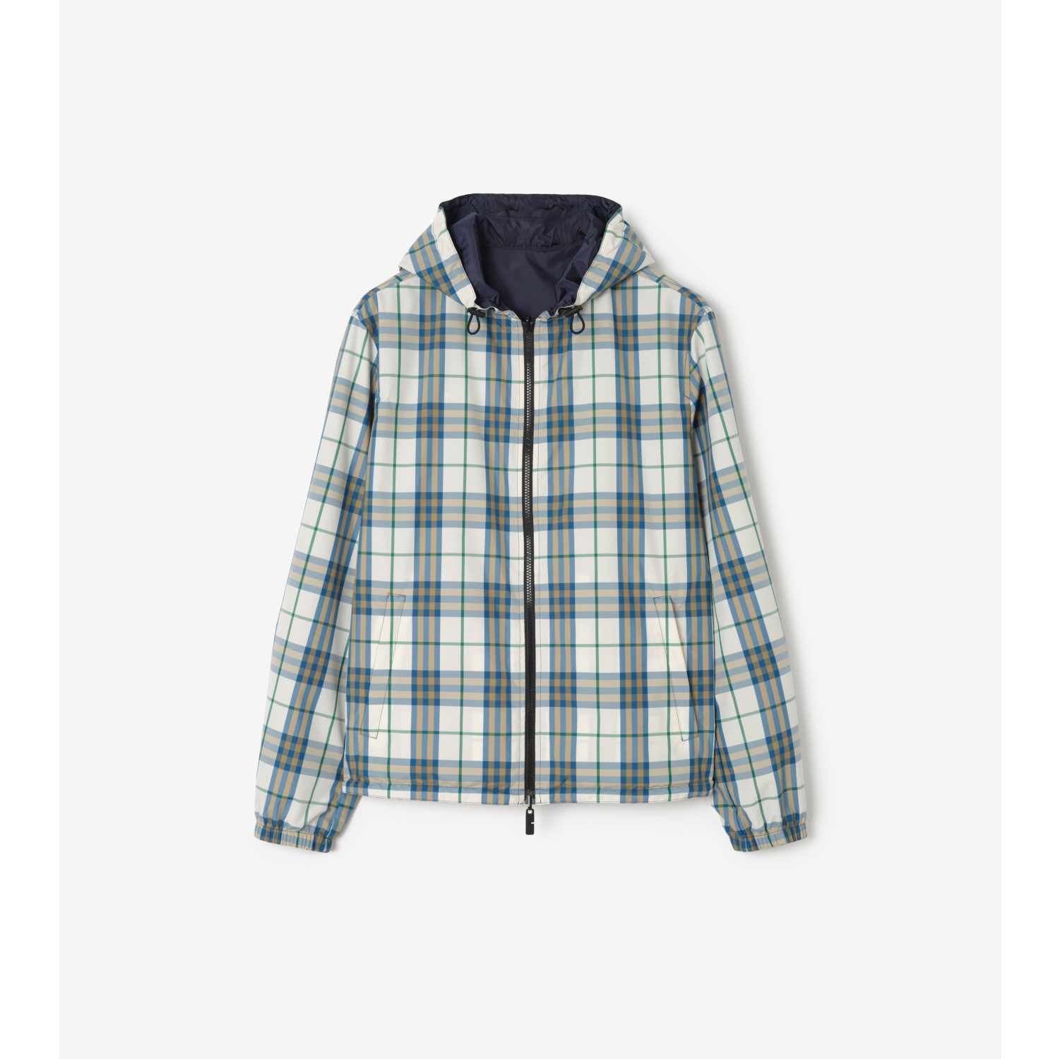 Reversible Check Hooded Jacket