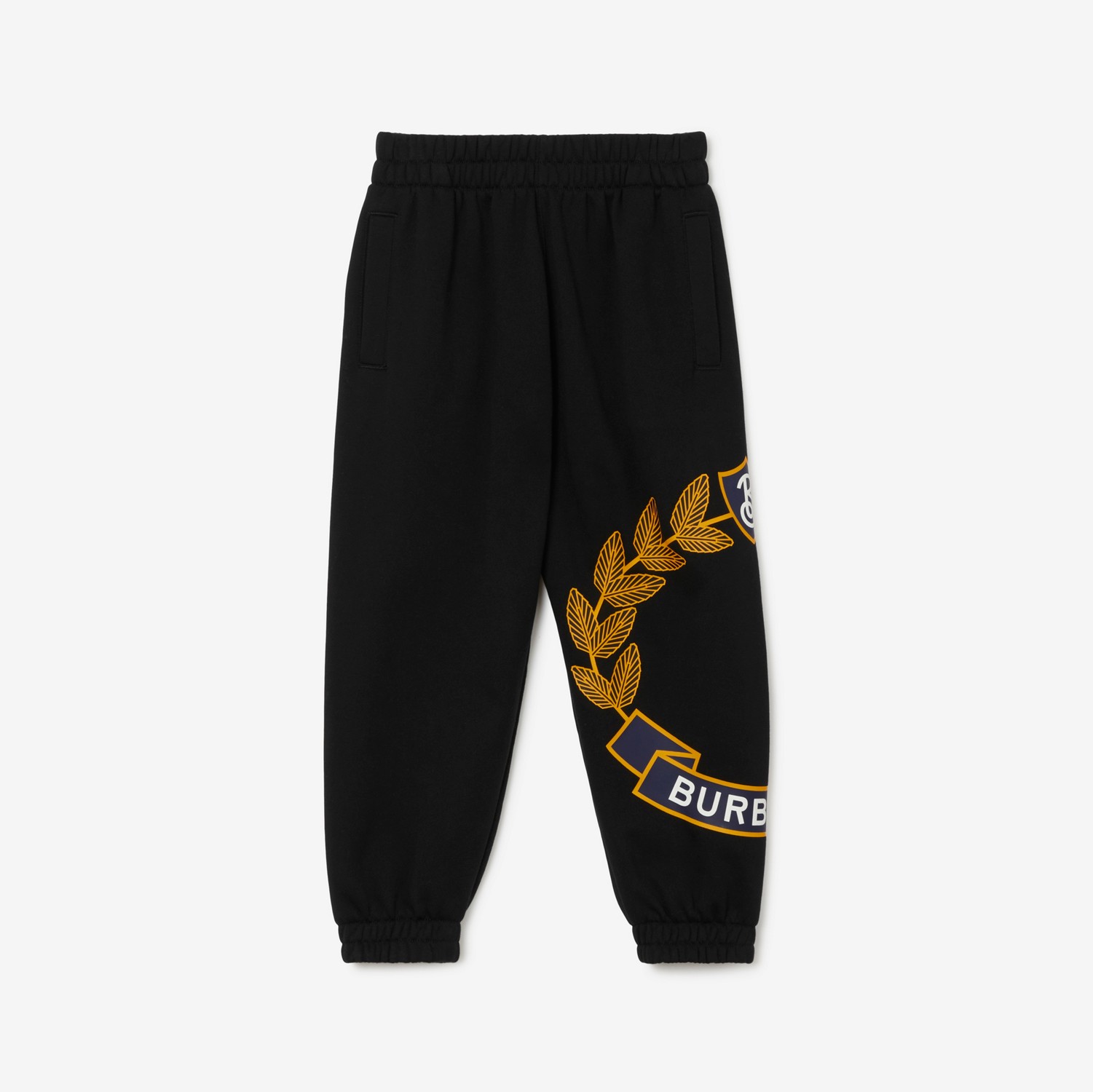 Pantalon de jogging en coton à écusson feuille de chêne (Noir) | Site officiel Burberry®