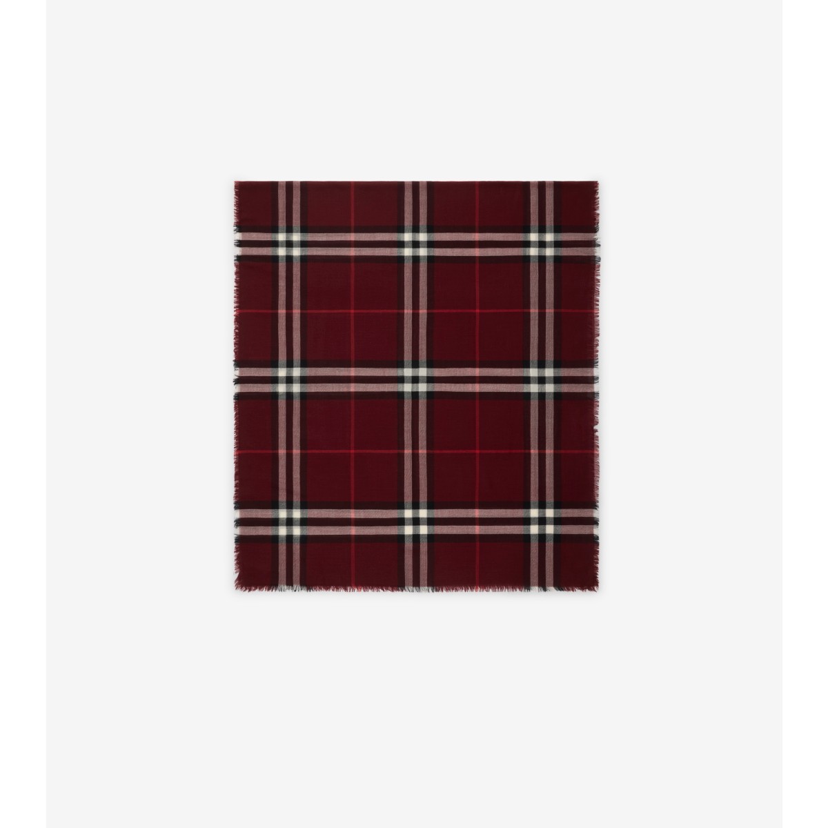 Burberry Wide Check Wool Scarf
