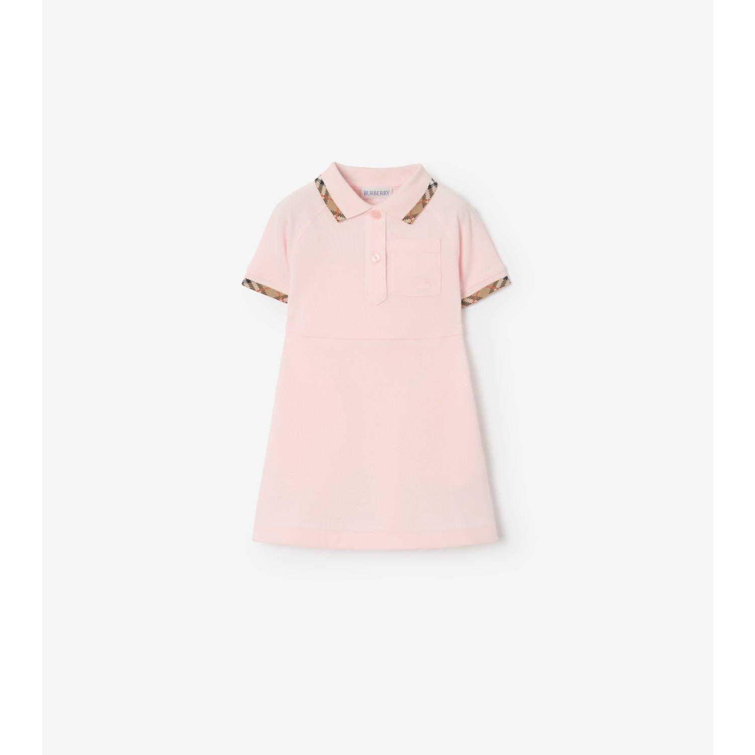 Robe polo en coton avec Check