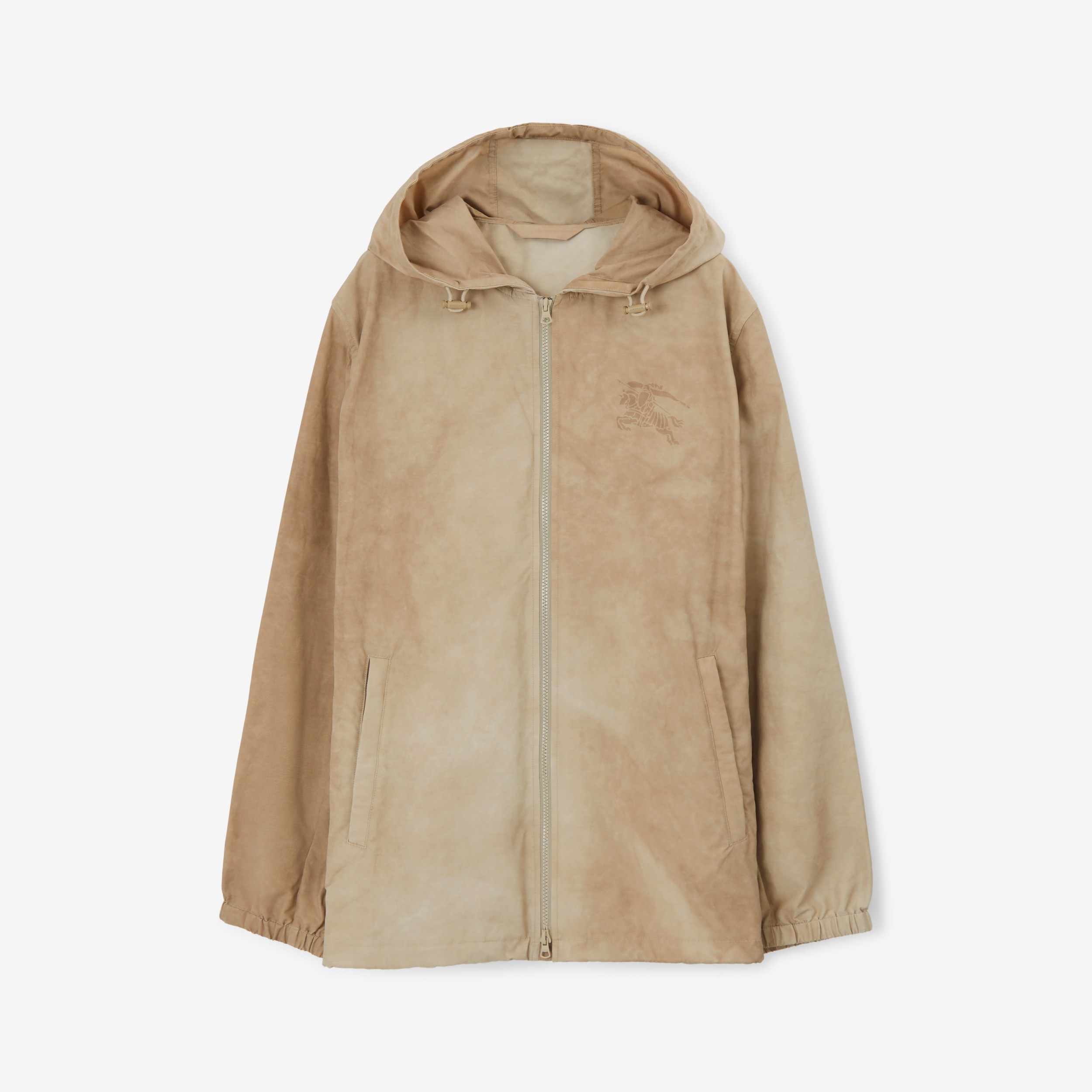 Ekd Technical Cotton Hooded Jacket In Soft Fawn Men Burberry® Official