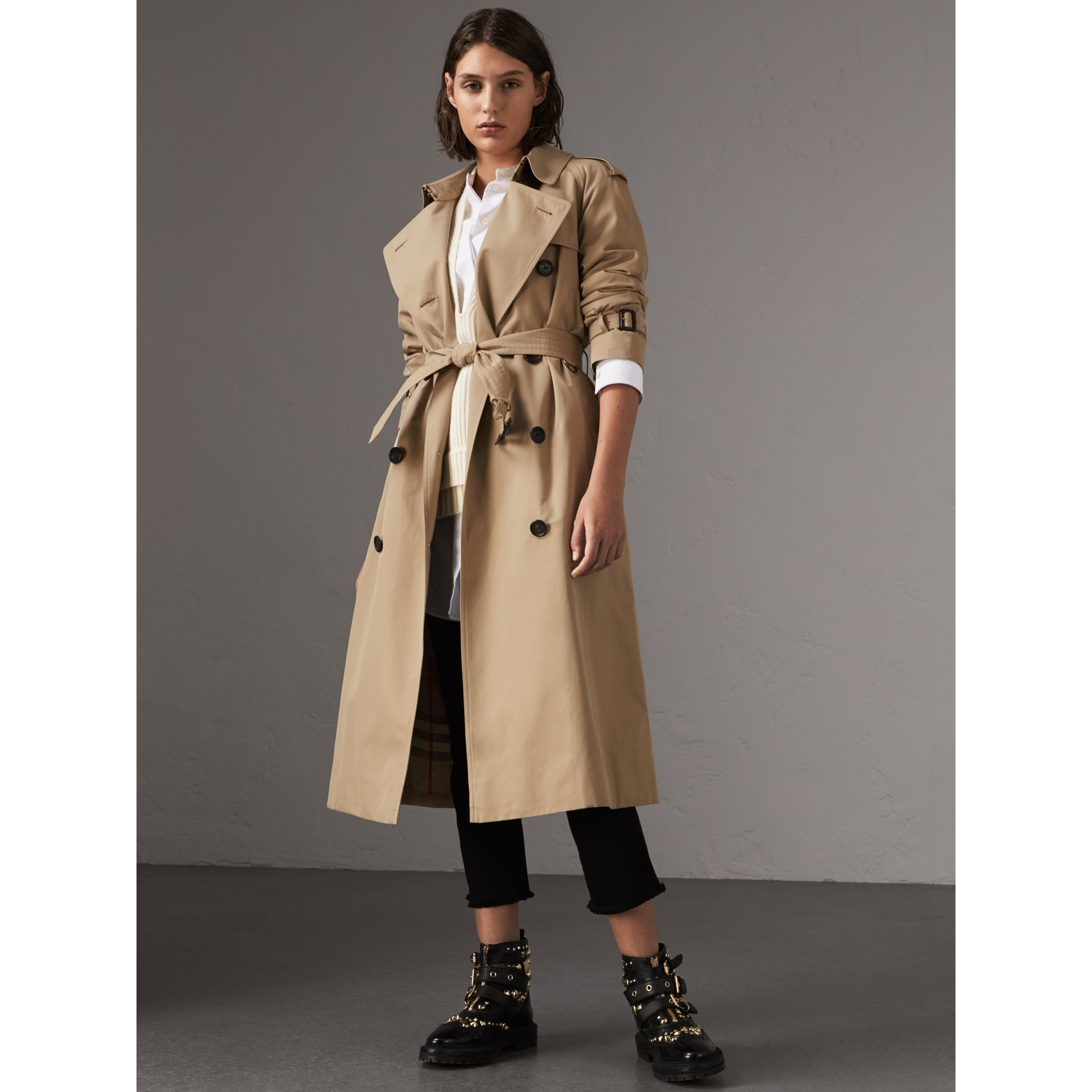 The Westminster – Extra-long Trench Coat in Honey - Women | Burberry