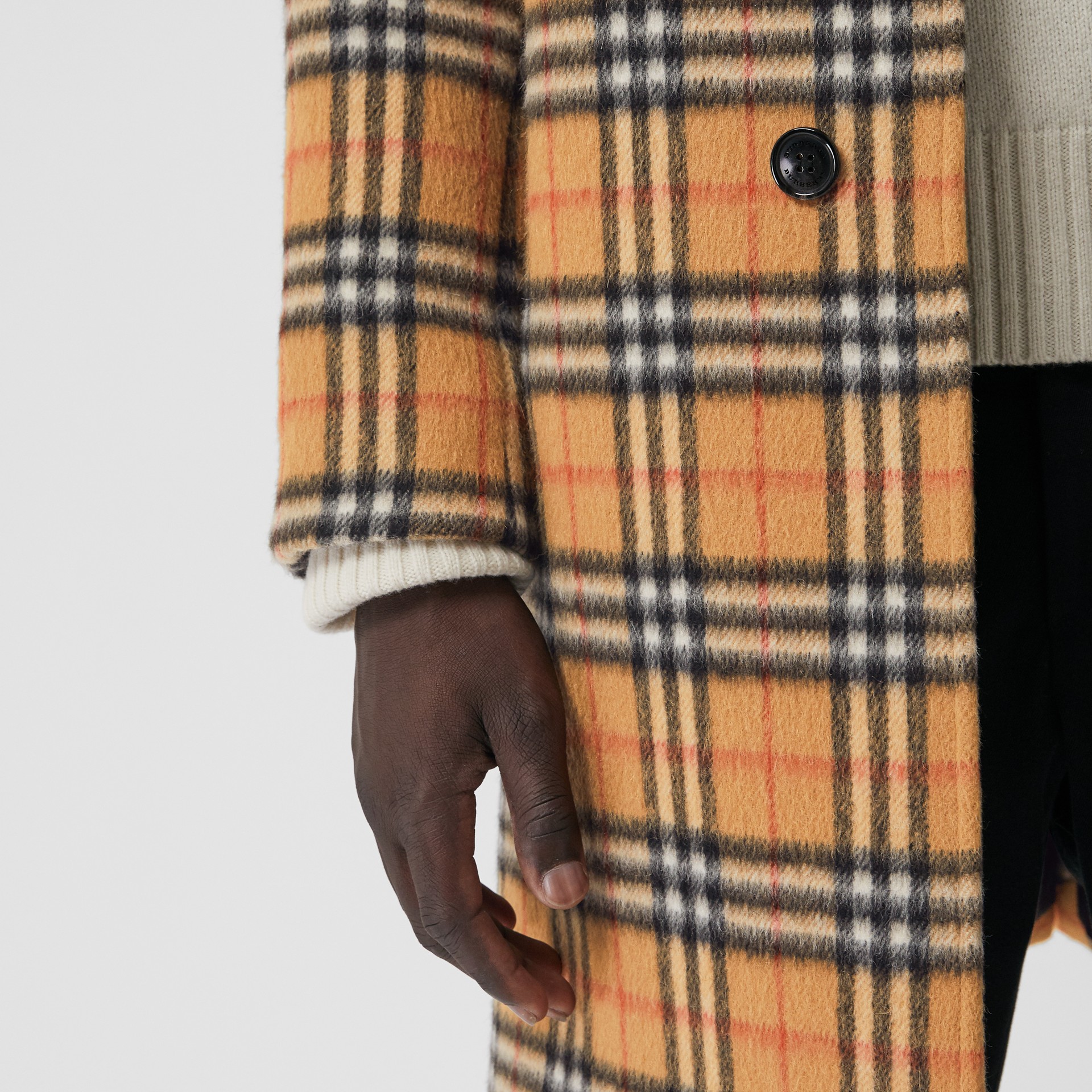 vintage check alpaca wool