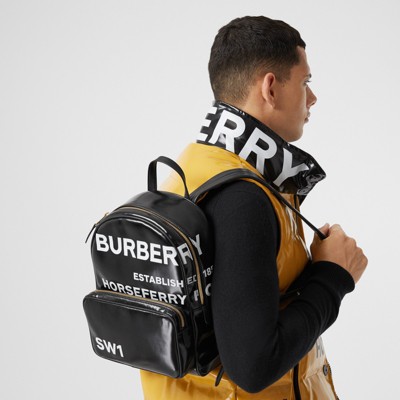 black burberry backpack