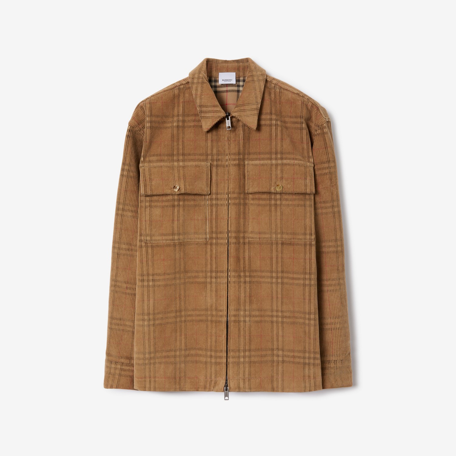 Camisa en pana Check (Beige Vintage) - Hombre | Burberry® oficial