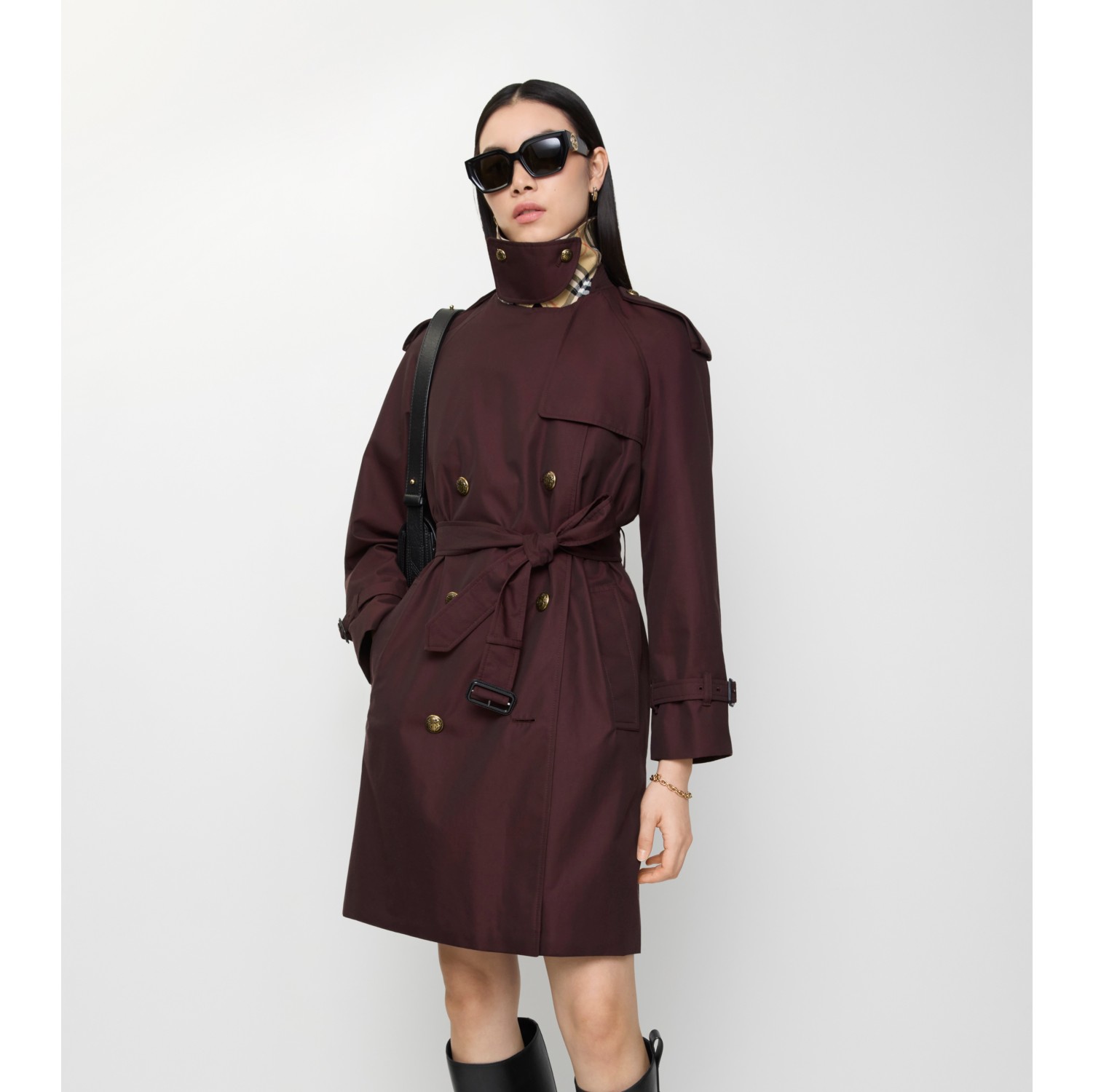 Trench mi-long Castleford en gabardine