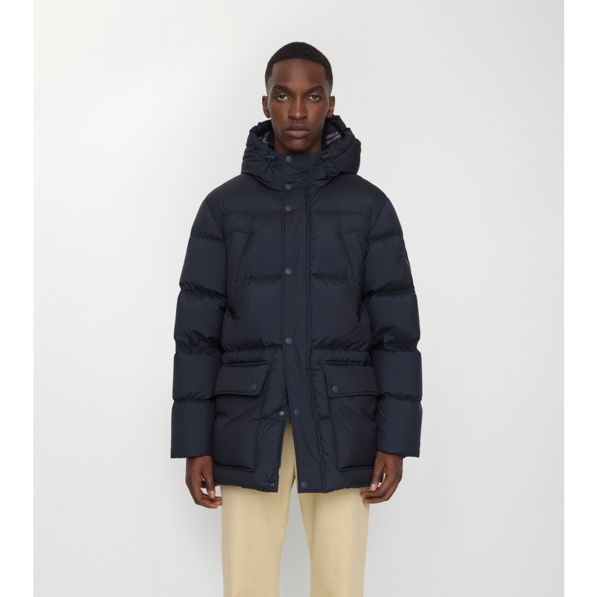  Check Hooded Puffer Jacket