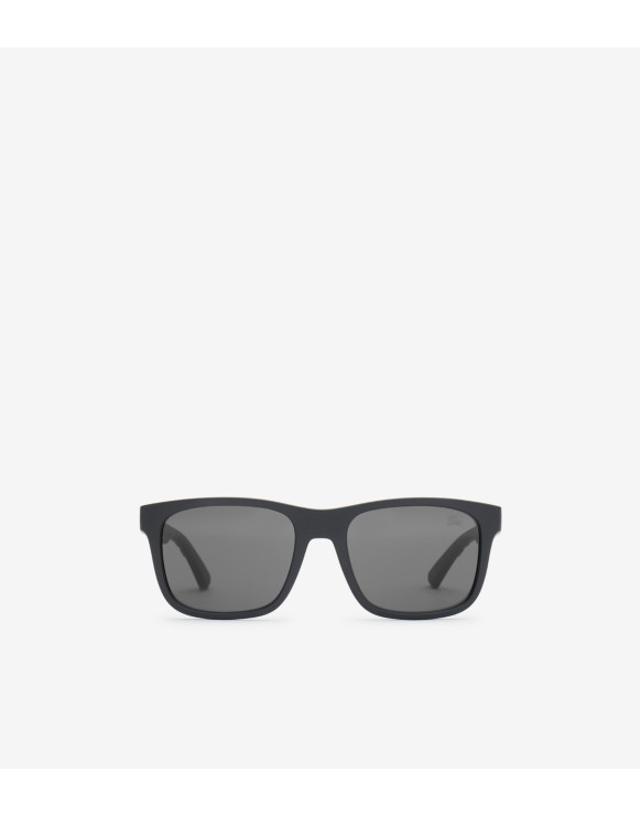 Textured Check Square Sunglasses