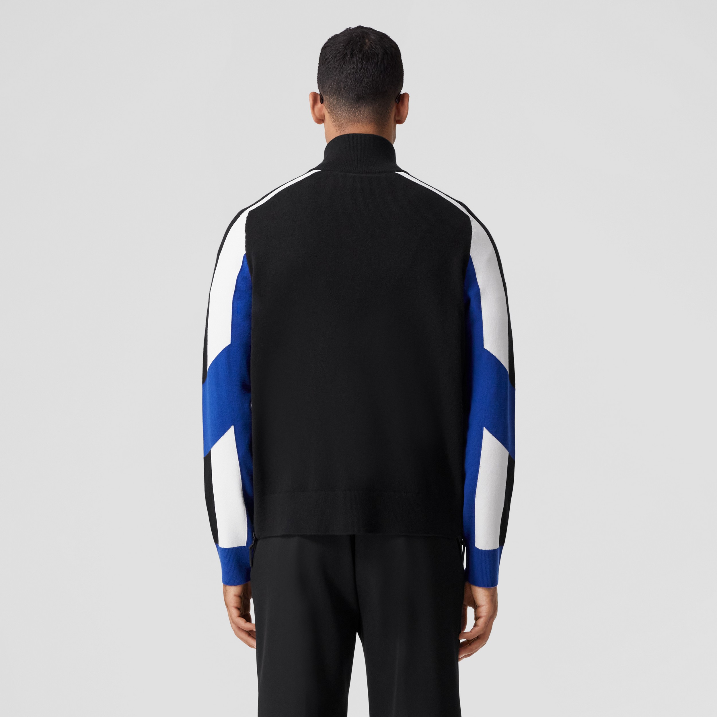 Jersey de cuello alzado en mezcla de lana con logotipo (Negro) - Hombre | Burberry® oficial - 3