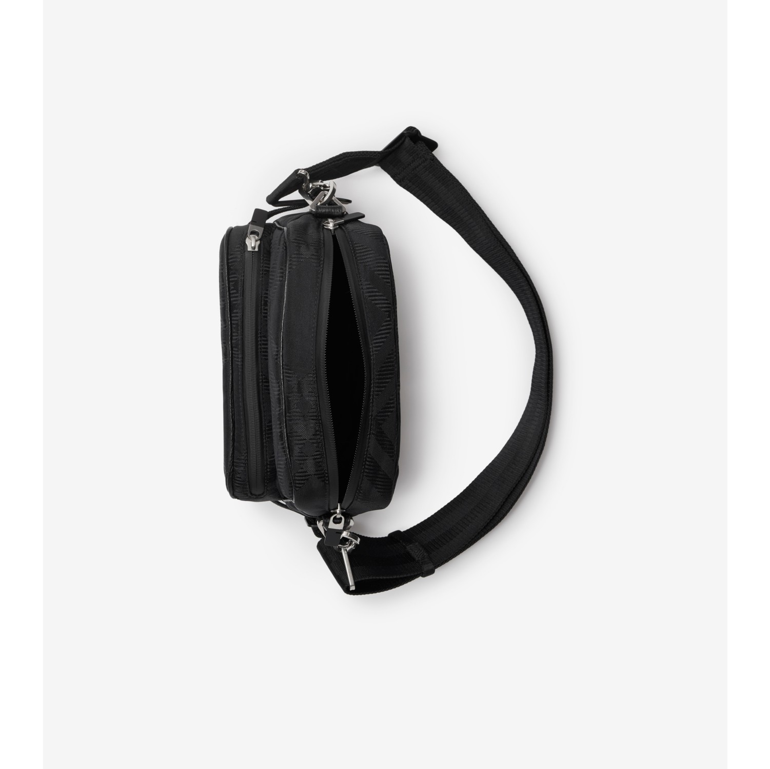 Check Jacquard Pocket Crossbody Bag in Black - Men | Burberry® Official