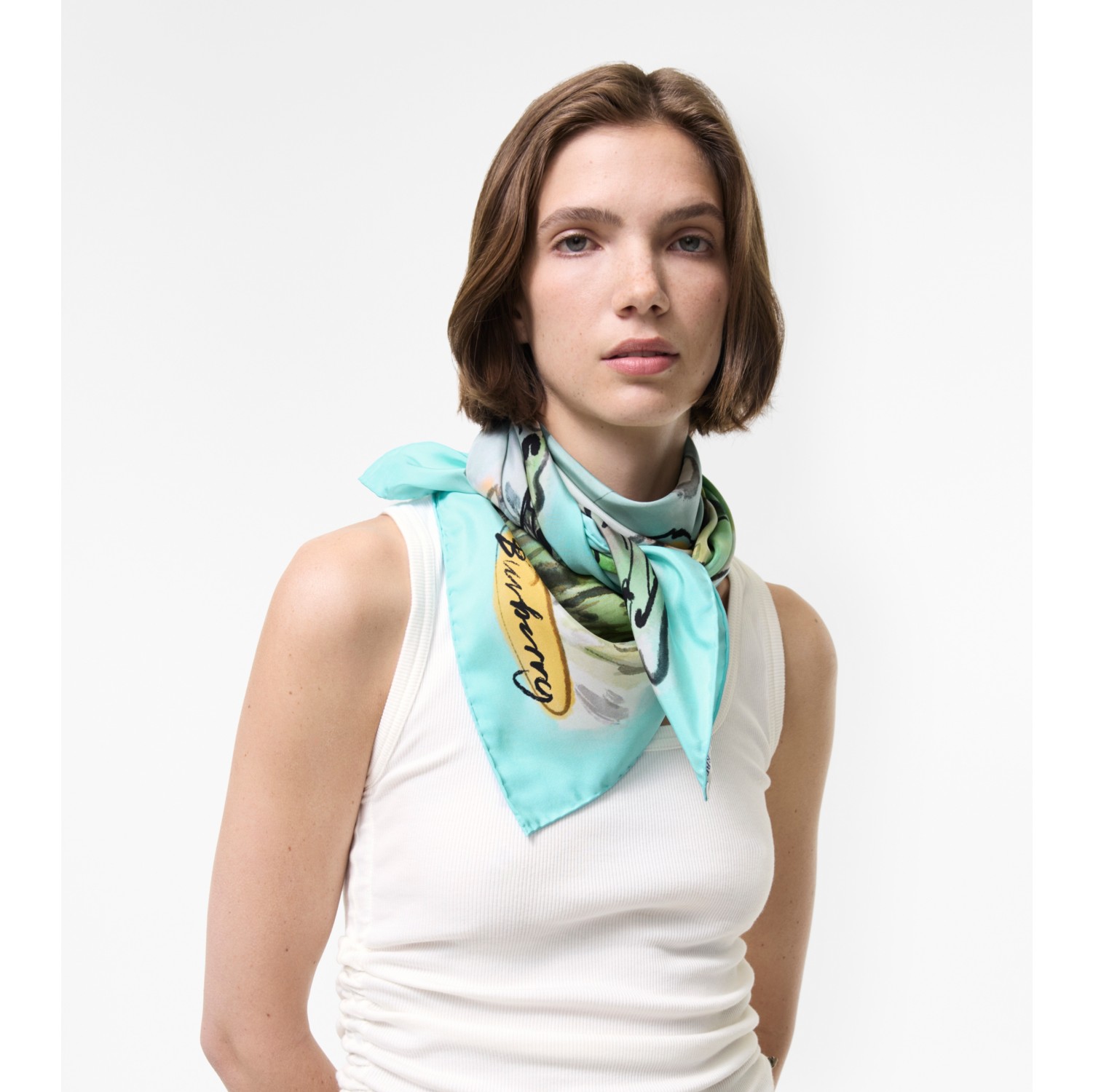 Swan Lake Silk Scarf in Skylight blue | Burberry® Official