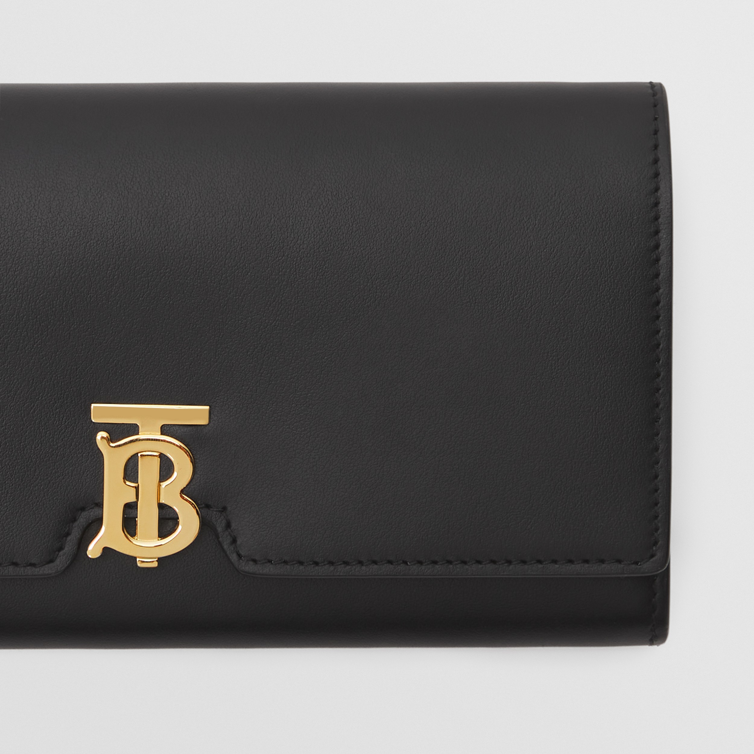 Leather TB Continental Wallet in Black - Women | Burberry® Official - 2