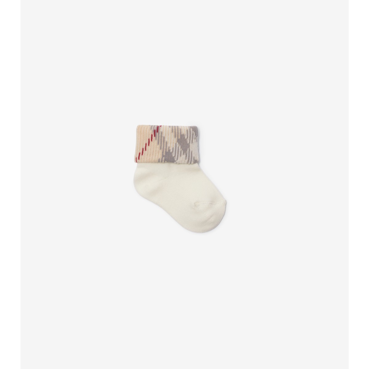 Shop Burberry Childrens Two-piece Cotton Blend Socks Set In White