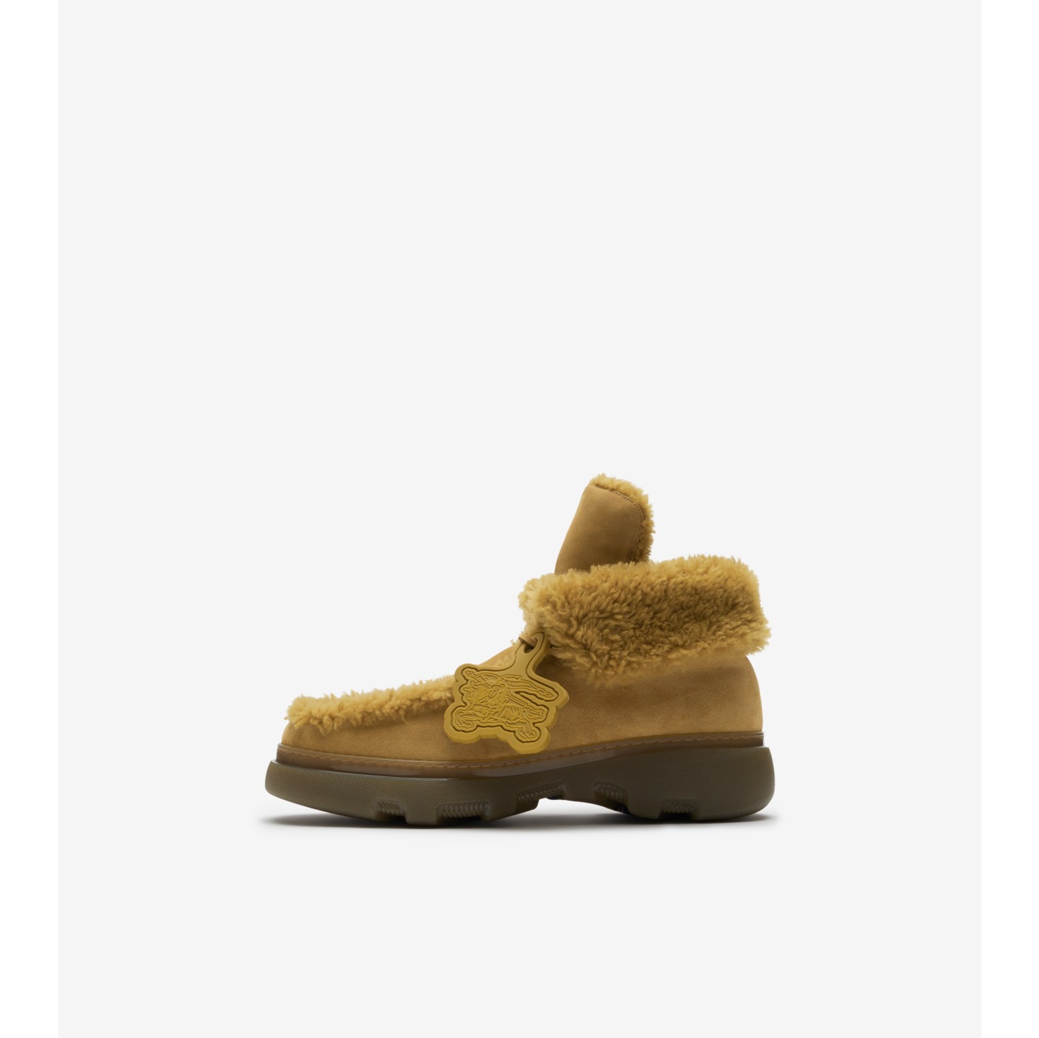 Shearling Creeper High Shoes in Manilla/amber Yellow Men Burberry