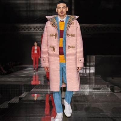 burberry coat mens pink