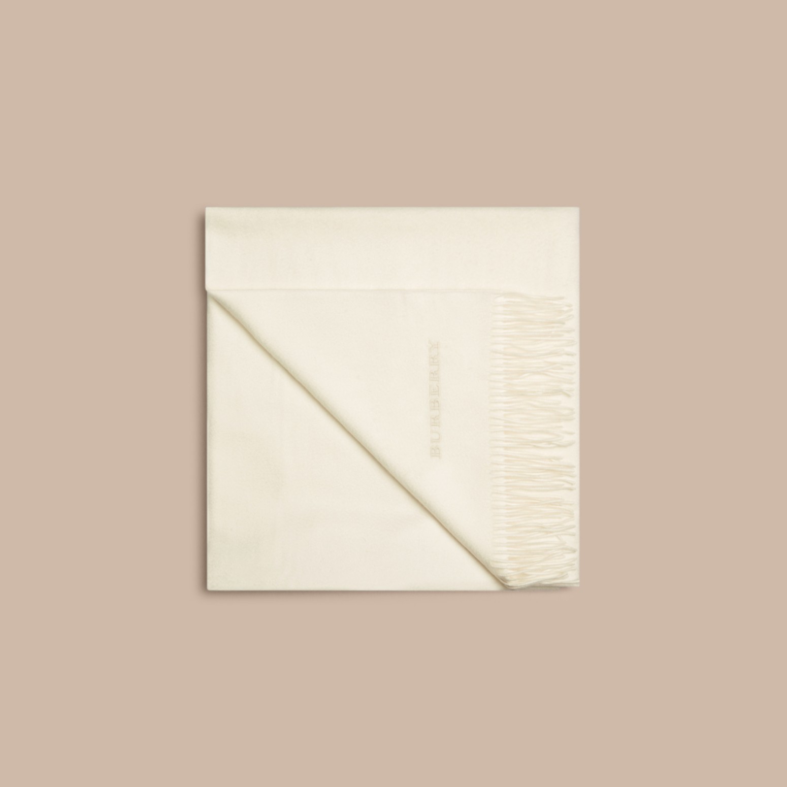 Cashmere Blanket Natural White Burberry