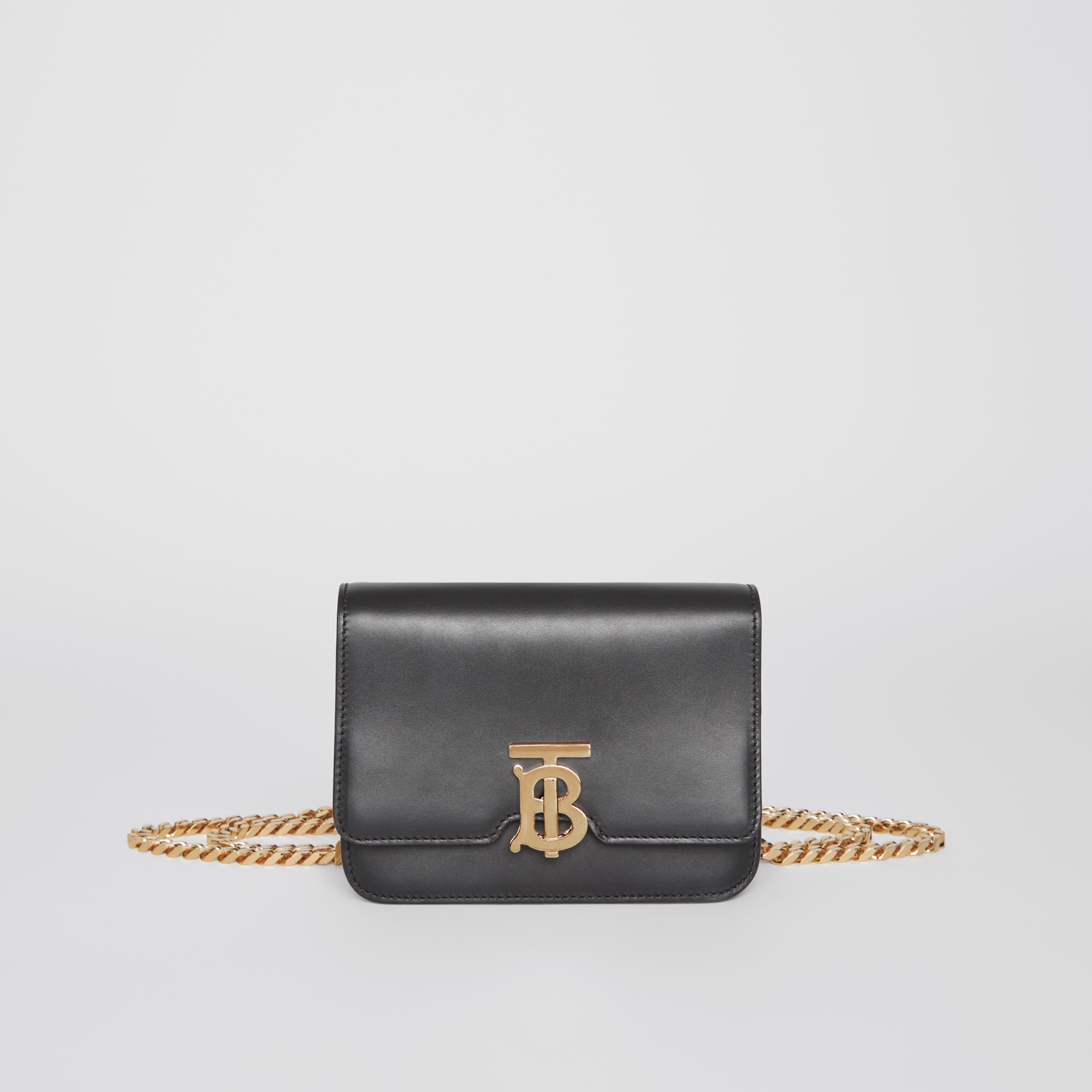 Belted Leather TB Bag in Black Women Burberry United Kingdom