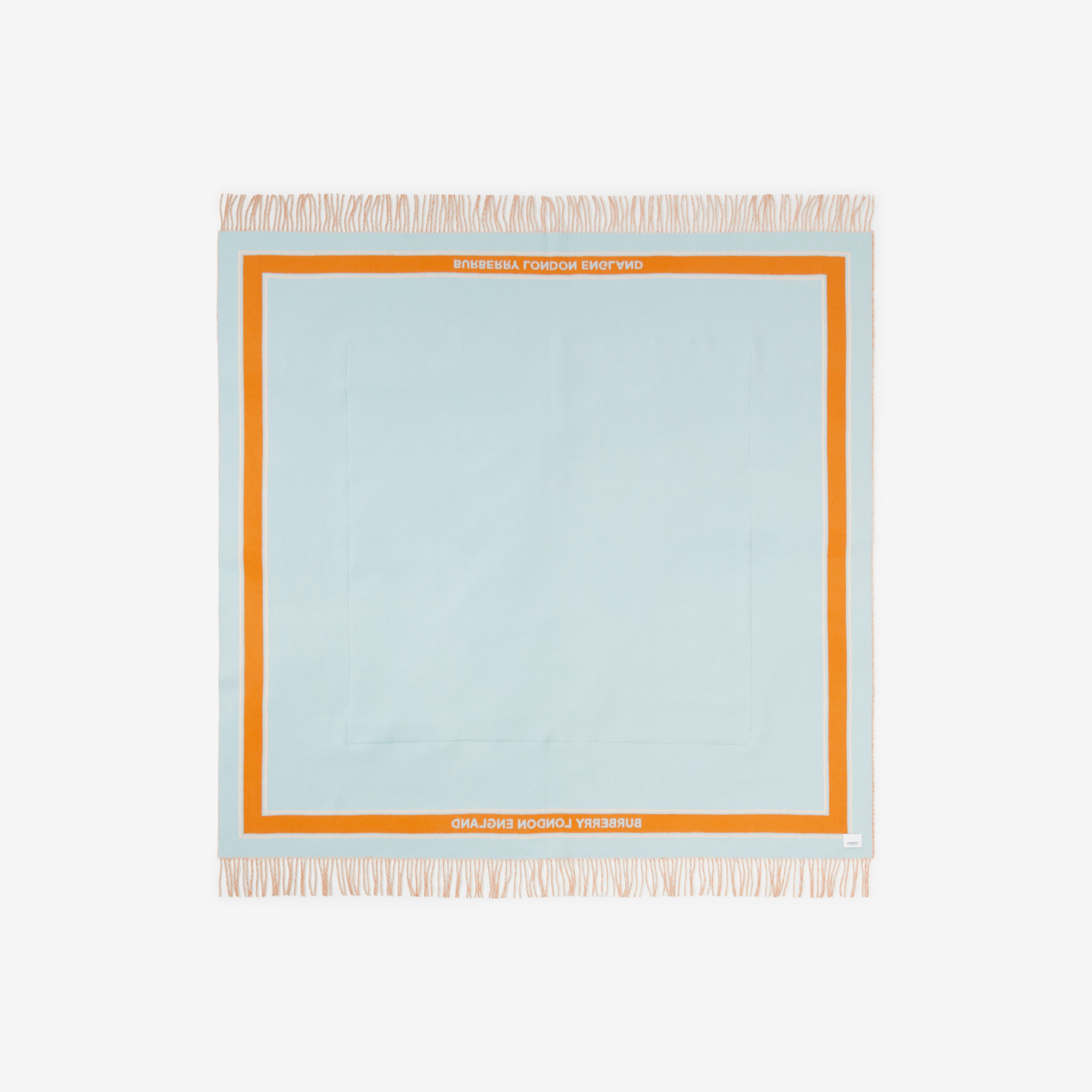 EKD Print Cashmere Wool Blanket in Bright Orange | Burberry® Official - 3