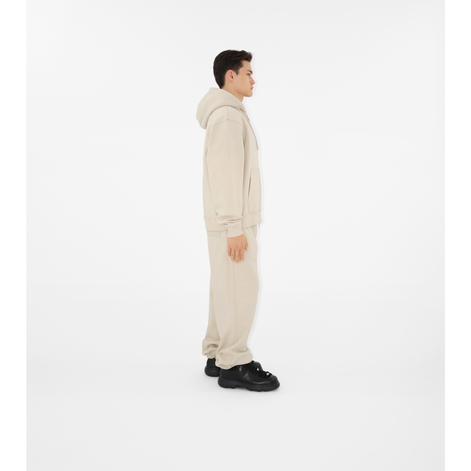Cotton Zip Hoodie in Soap - Men | Burberry® Official