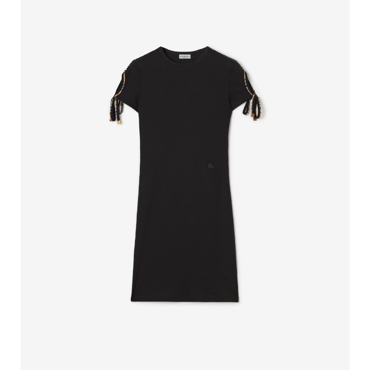  Check Trim Cotton Dress