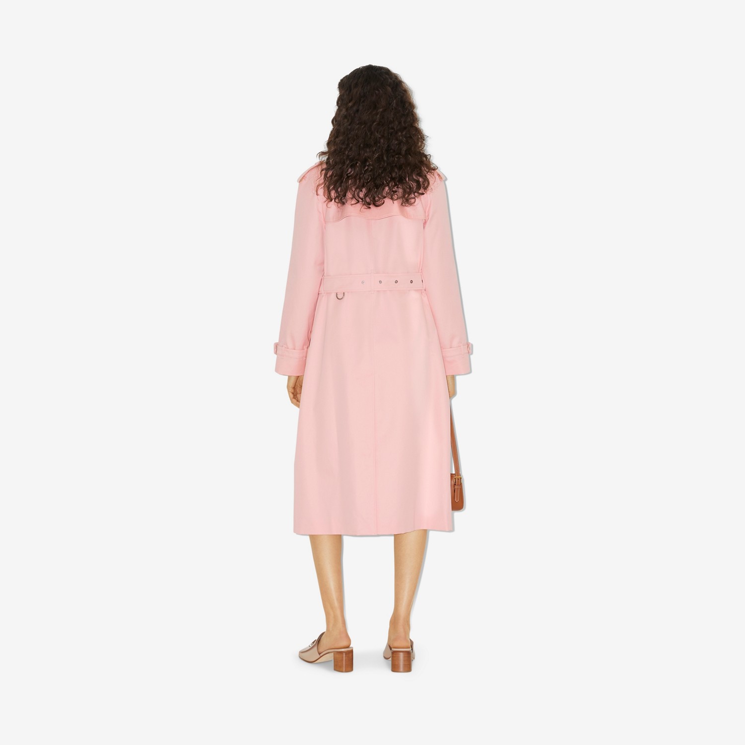 Trench coat de gabardine de algodão (Rosa Sorvete) - Mulheres | Burberry® oficial