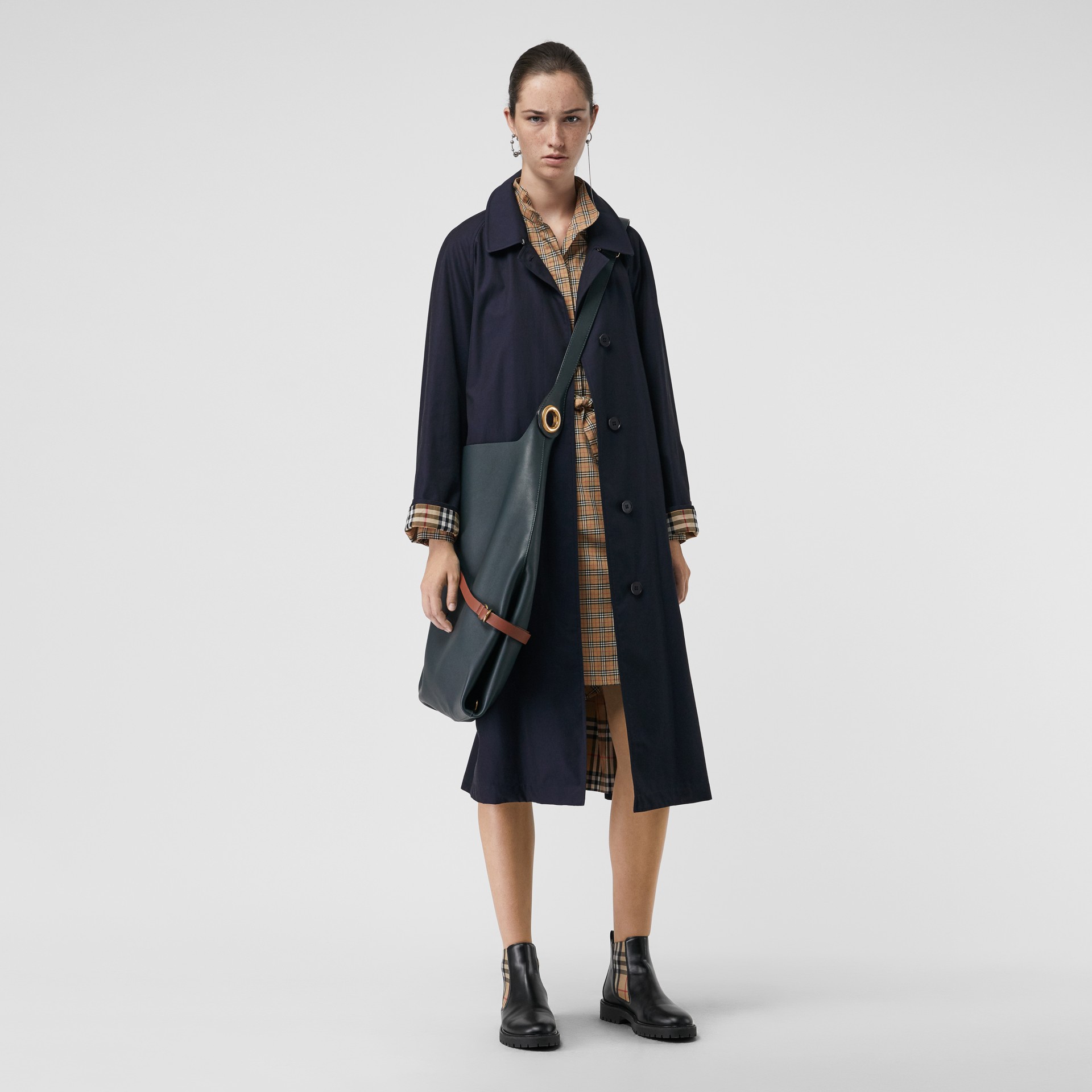 The Brighton Car Coat in Blue Carbon - Women | Burberry United States