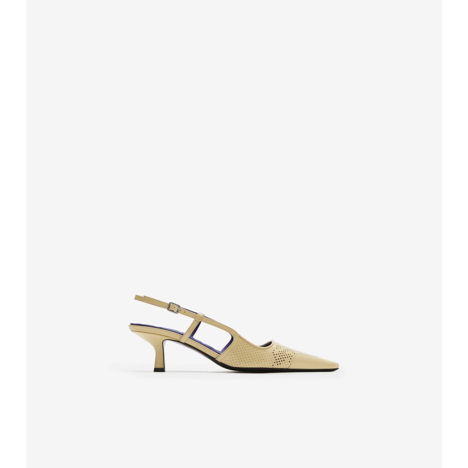 Leather Chisel Slingback Pumps in Daffodil Women Burberry