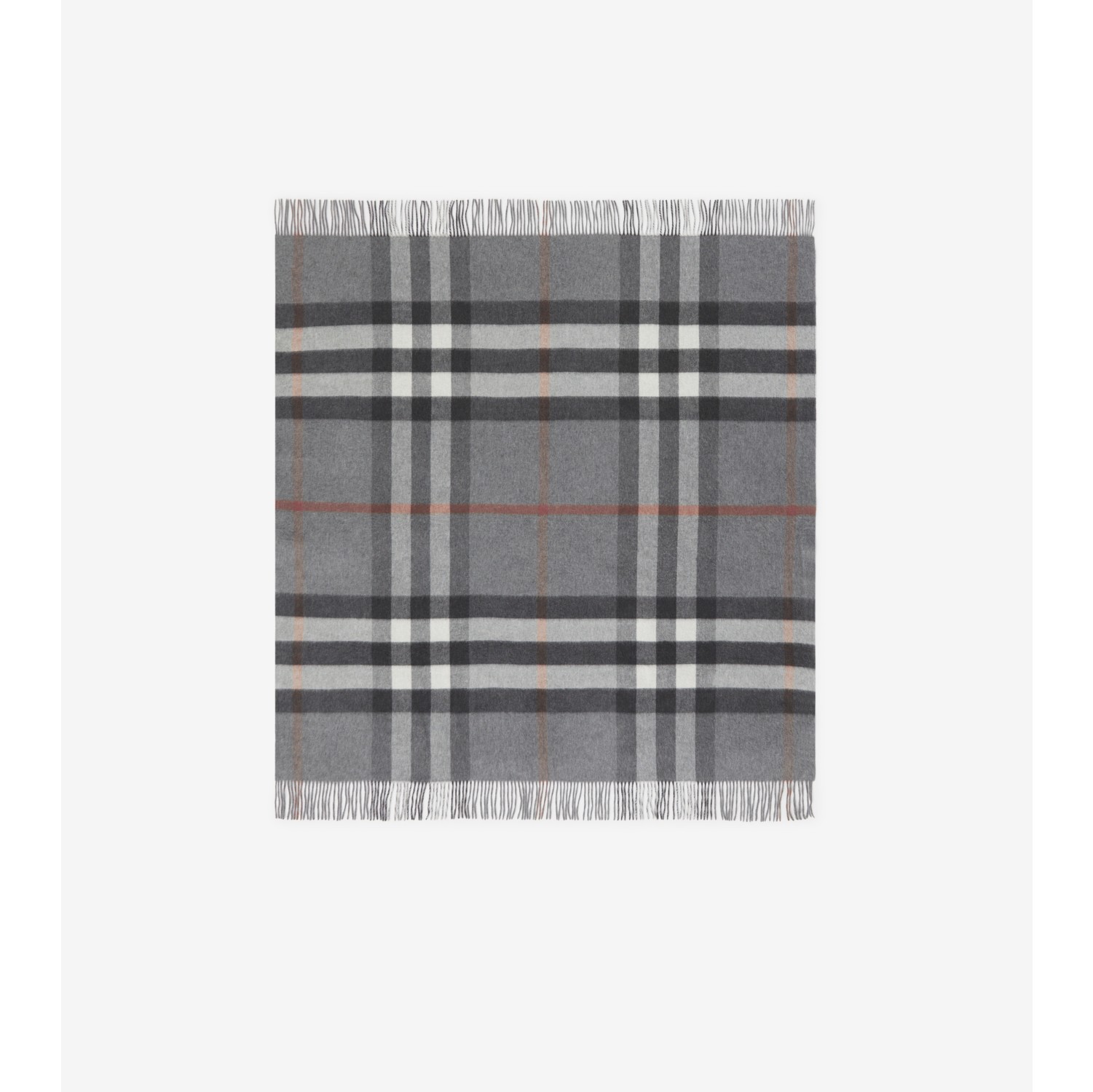 Check Cashmere Blanket in Grey Burberry® Official
