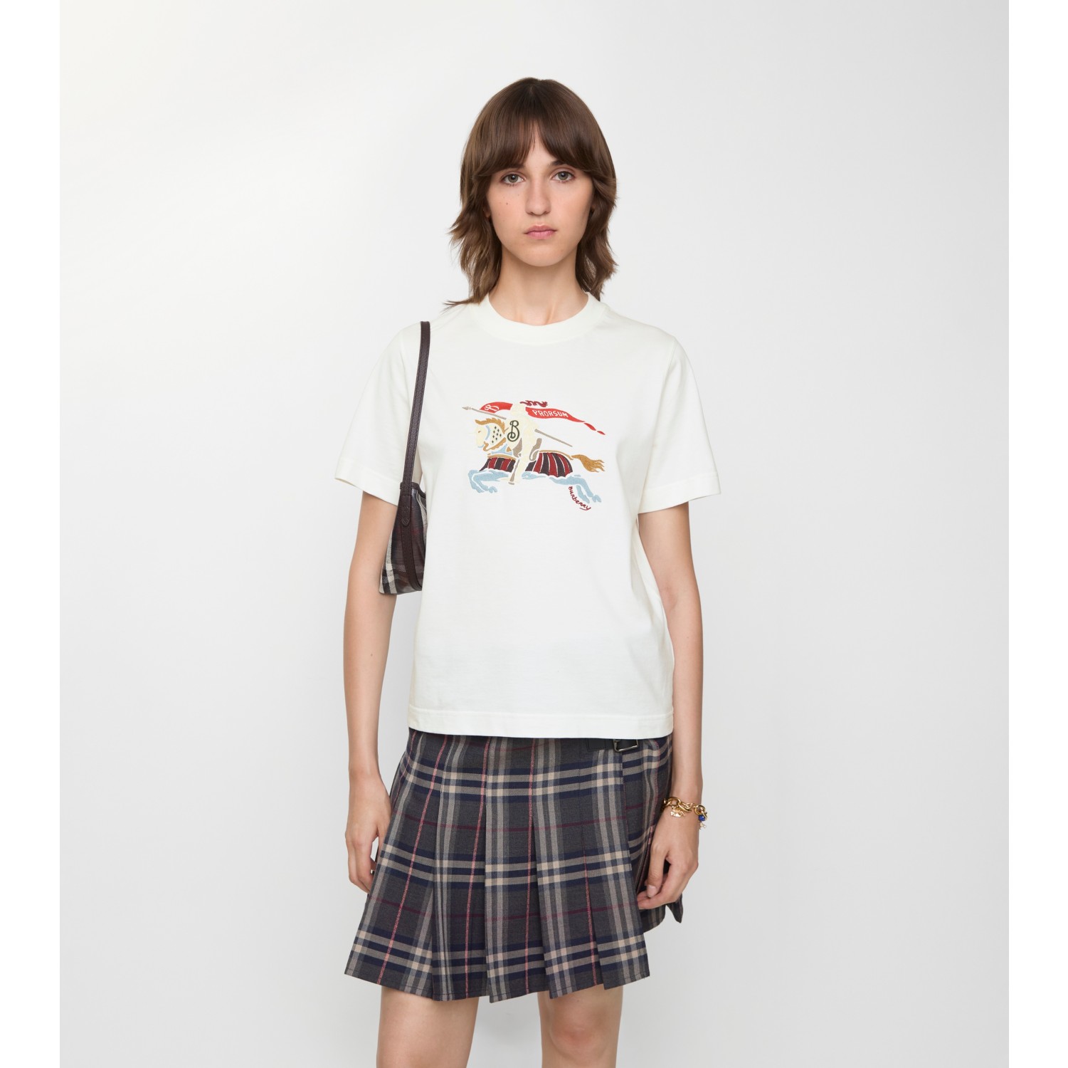 EKD Cotton T-shirt in Chalk - Women | Burberry® Official