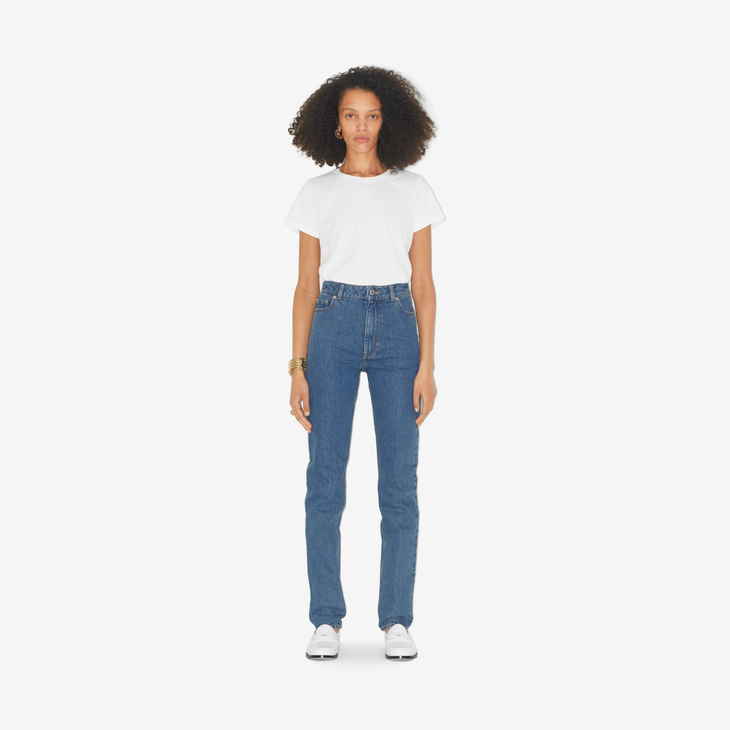 Calças jeans com corte slim (Azul Clássico) - Mulheres | Burberry® oficial