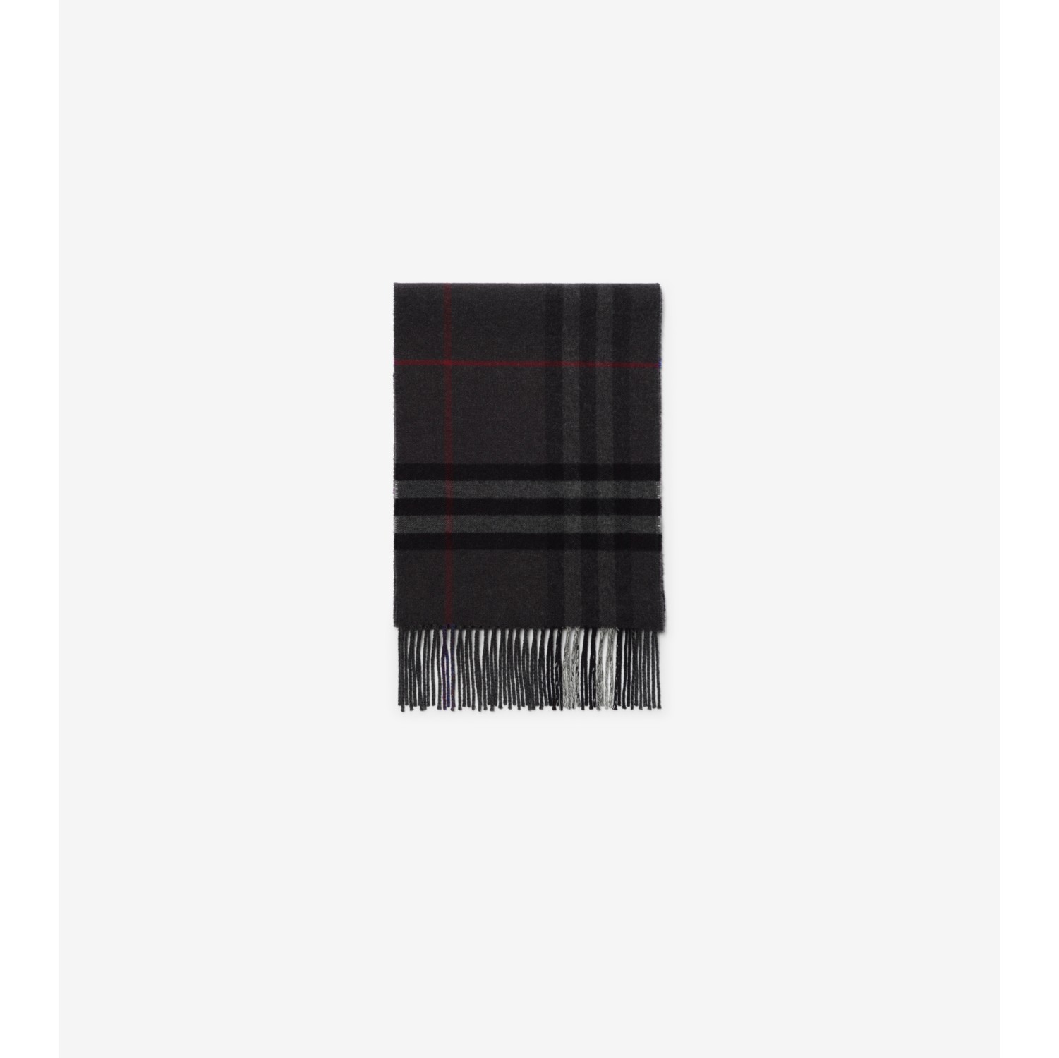 Contrast Check Cashmere Scarf