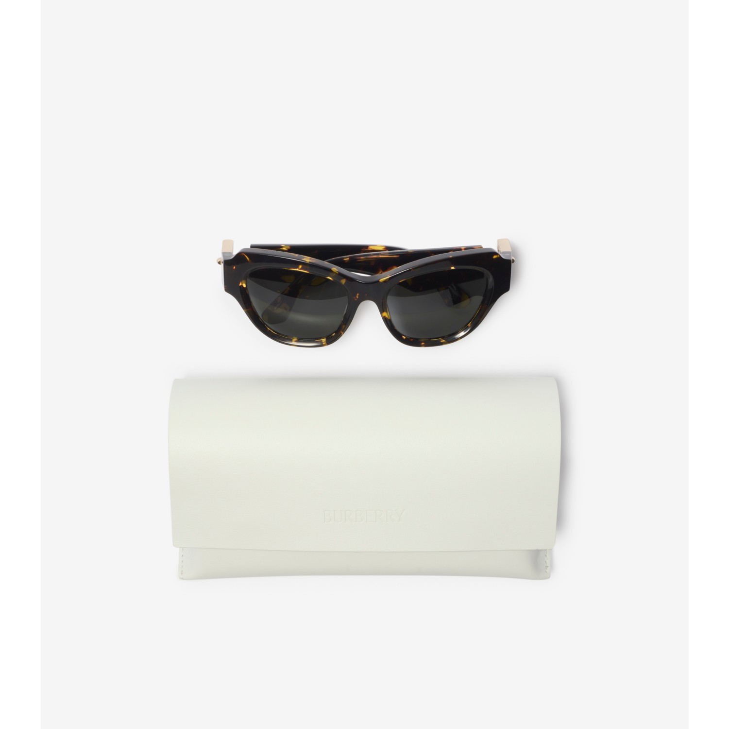 Rose Square Sunglasses in Yellow havana Women Burberry Official