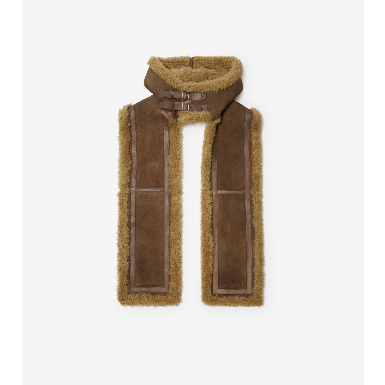 Cachecol de shearling com capuz