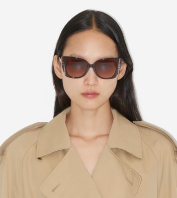 Check Oversized Cat-eye Frame Sunglasses In Tortoiseshell - Women ...