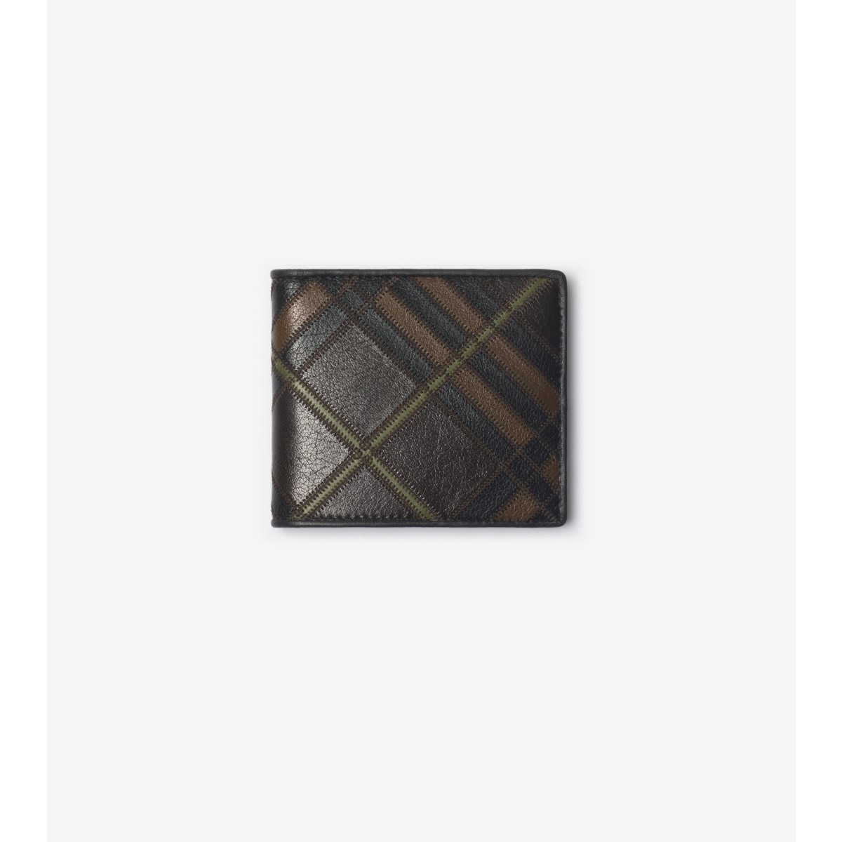  Check Intarsia Bifold Wallet