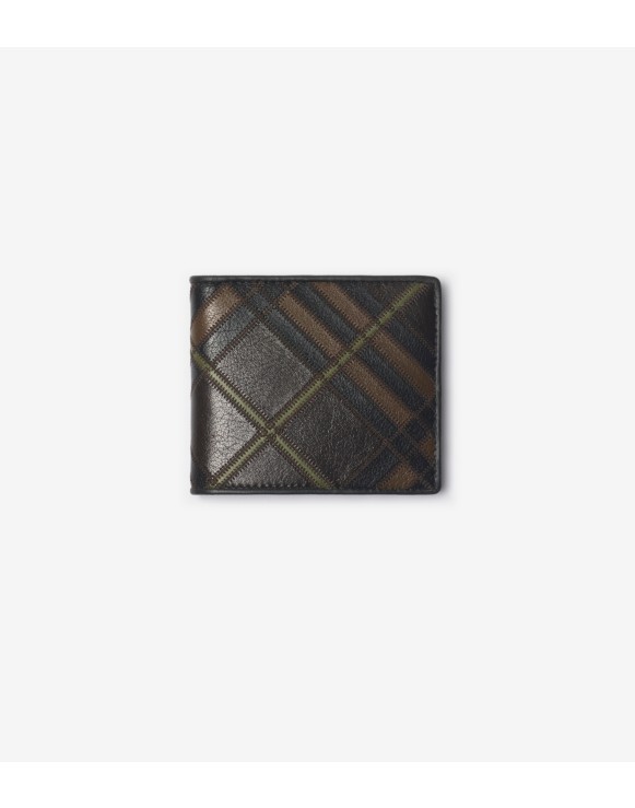 Check Intarsia Bifold Wallet