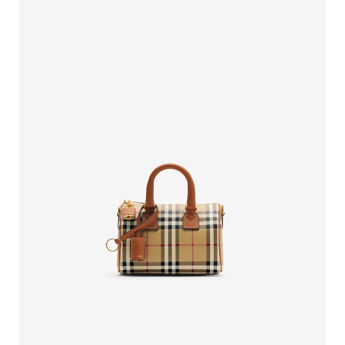 Burberry Check Mini Canvas Tote Bag