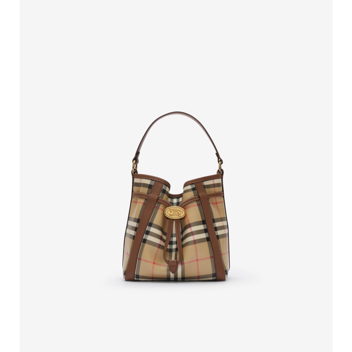  Check Mini Bucket Bag
