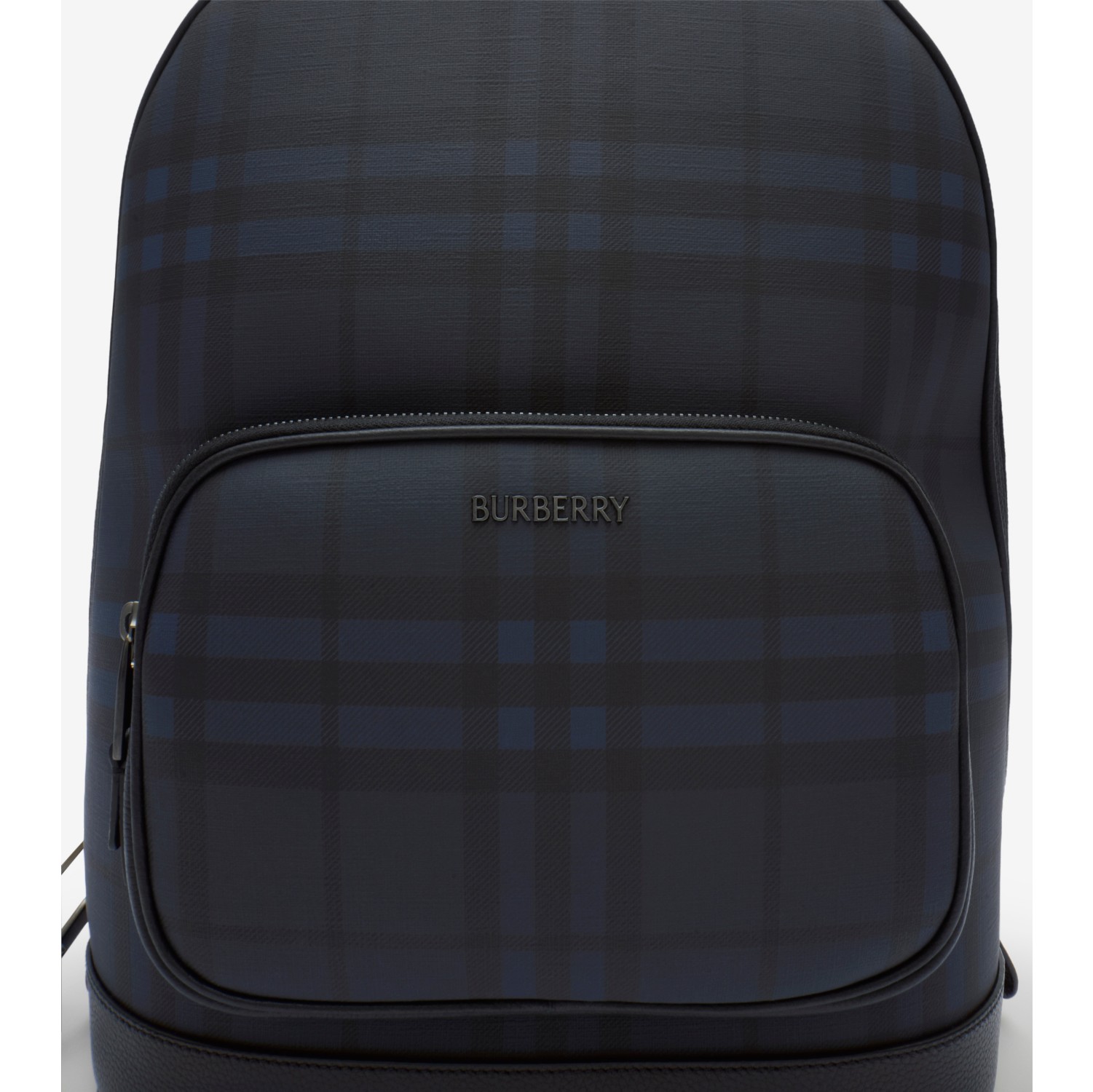 City Check Backpack in Navy - Men, Cotton, Technical 