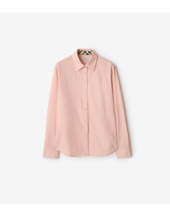Chemise droite en popeline de coton
