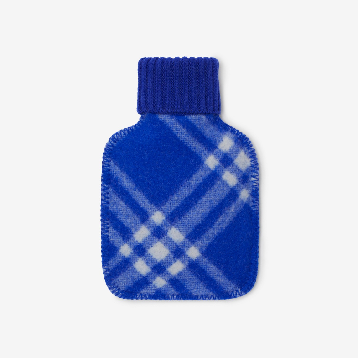 格纹羊毛热水袋套 (骑士蓝) | Burberry® 博柏利官网