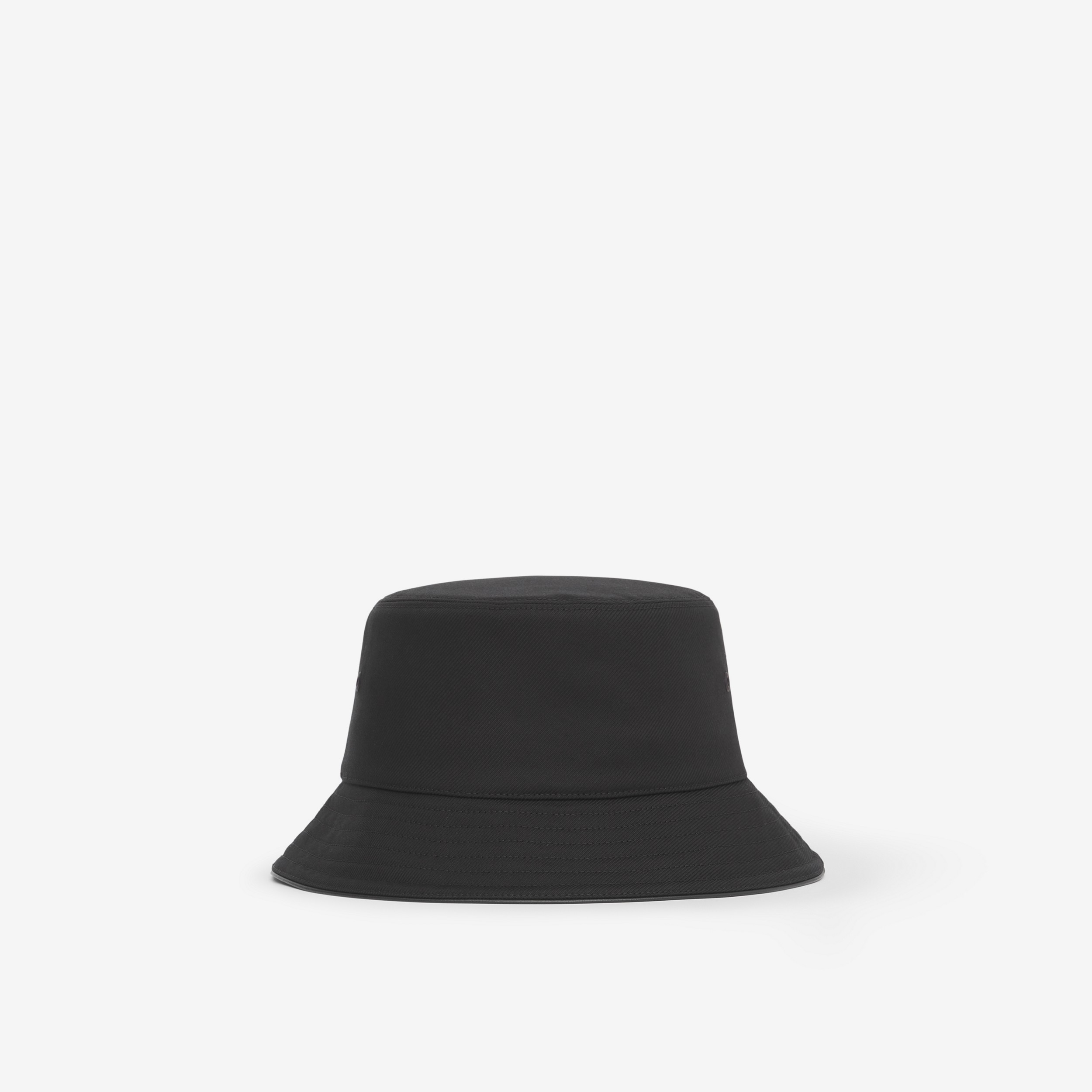 Horseferry Motif Cotton Bucket Hat in Black | Burberry® Official - 3