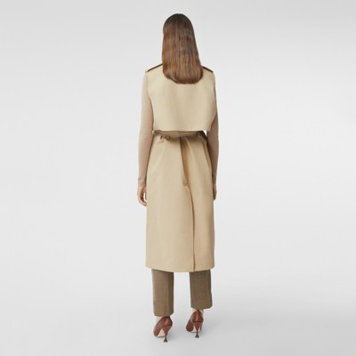 Sleeveless Monogram lined Cotton Trench Coat Sleeveless Monogram lined Cotton Trench Coat
